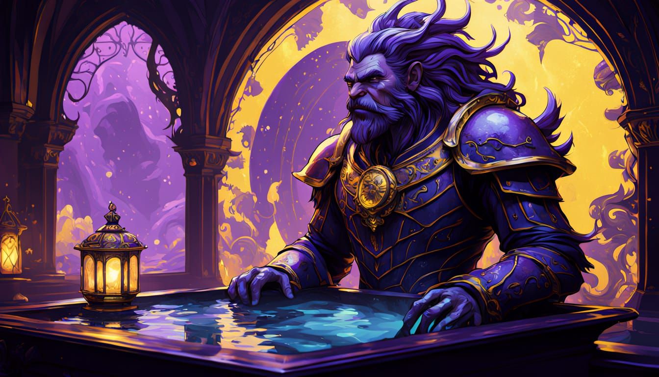 Monster in Alpine Spa: Dark Fantasy Concept Art
