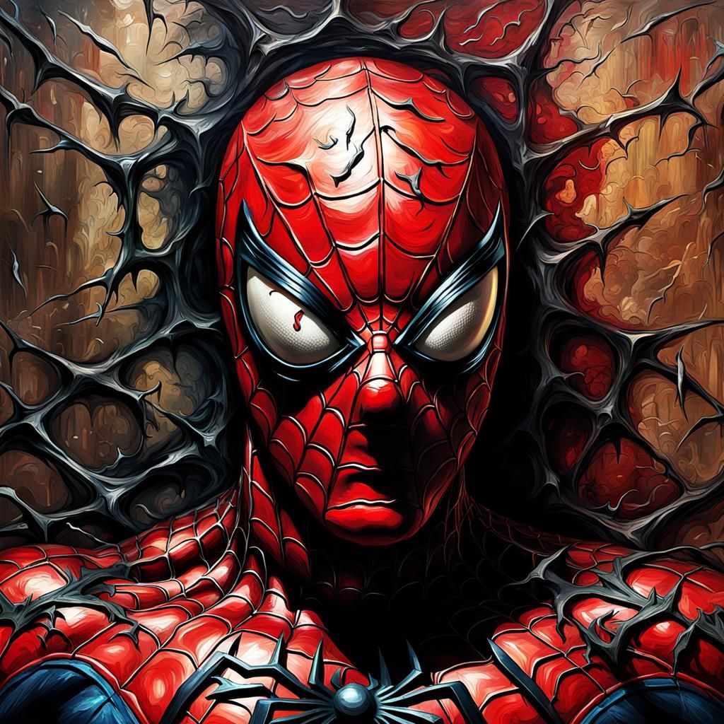 Disturbing Spider-Man: Decaying Face in Gothic Impressionism