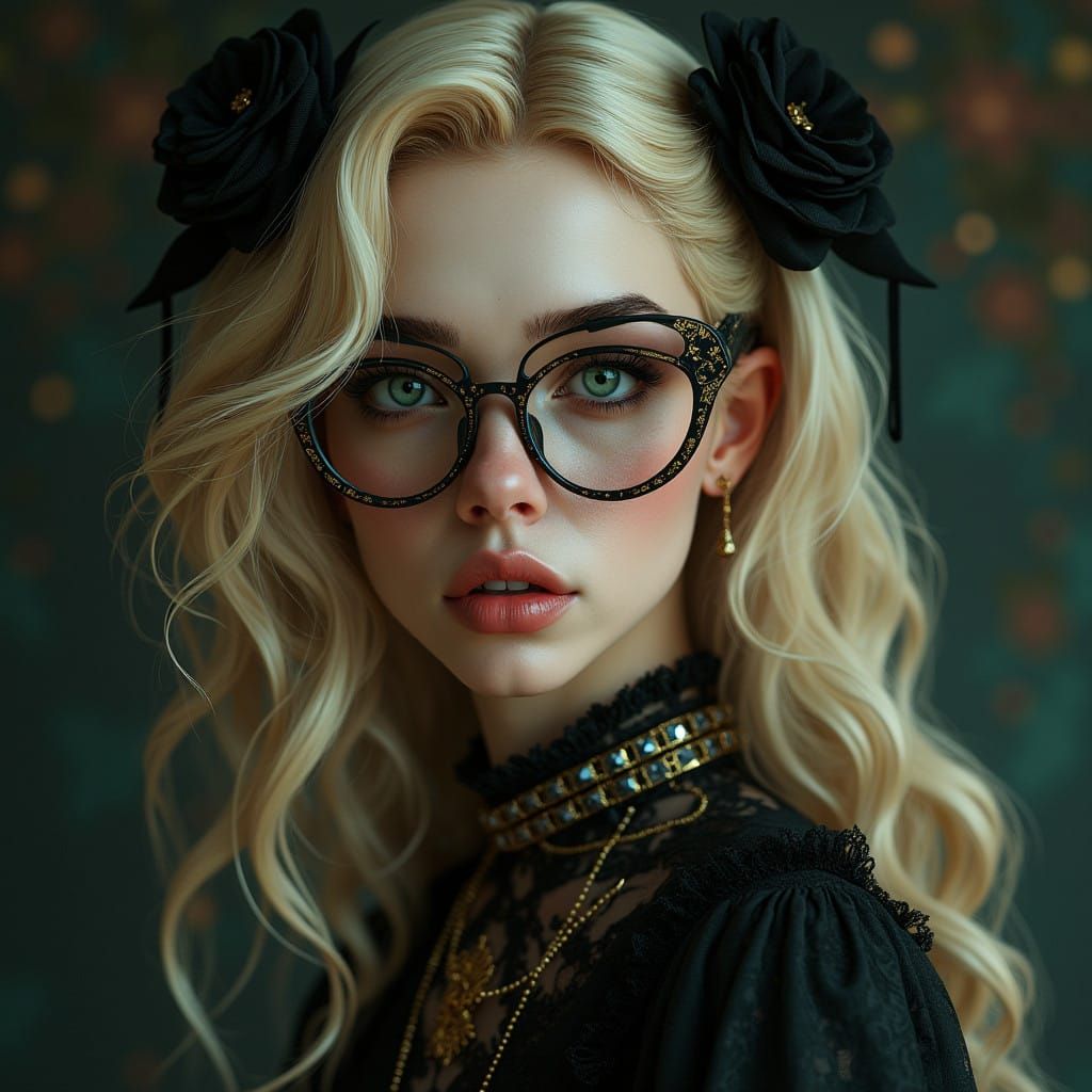 Gothic Goddess in Opulent Splendor