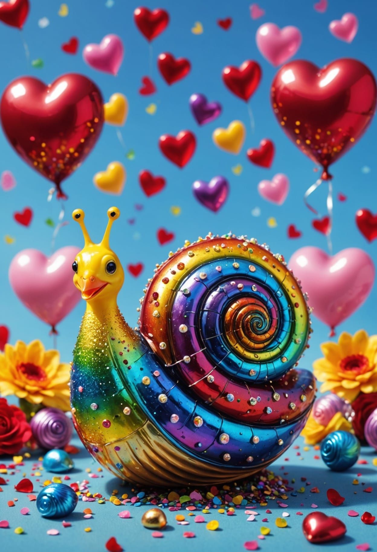 Punk Valentine's Day Celebration in Vibrant Colors