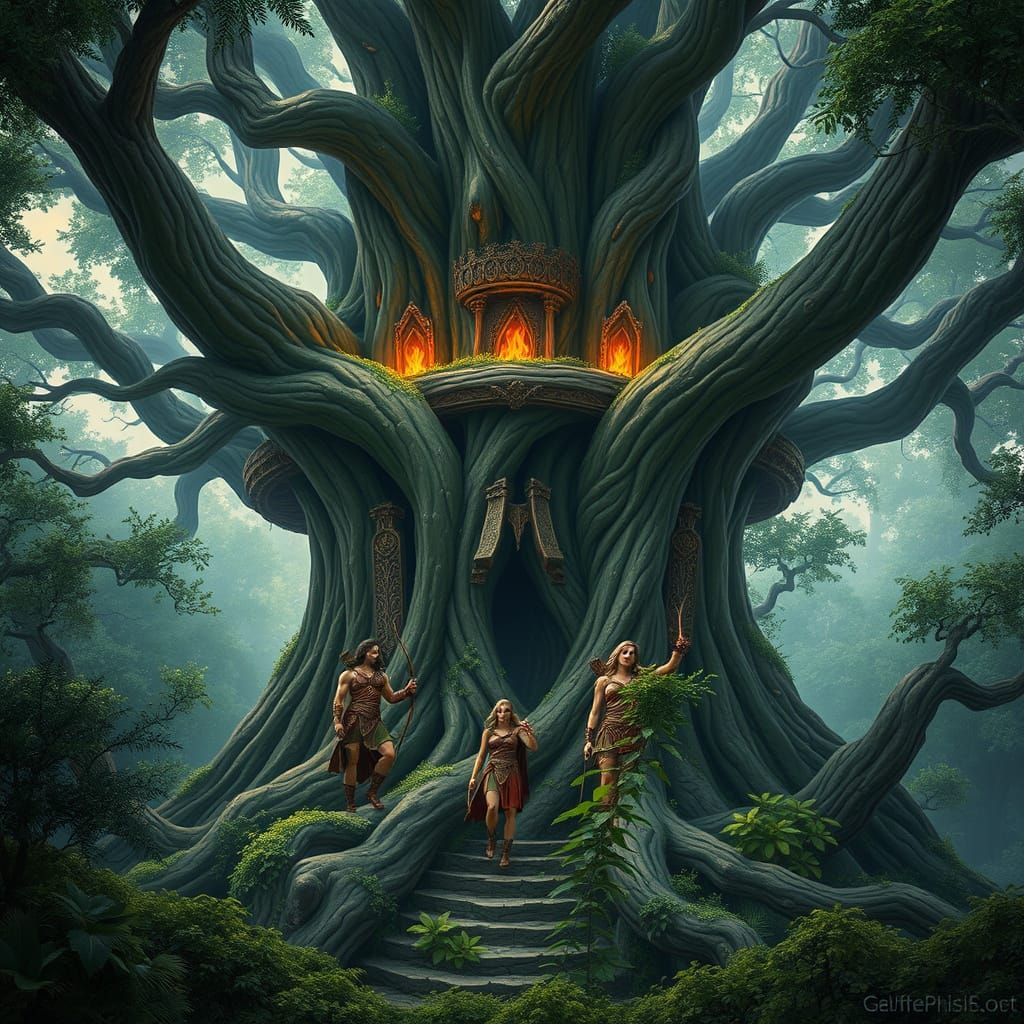 Majestic Tree Temple Dedicated to Artemis