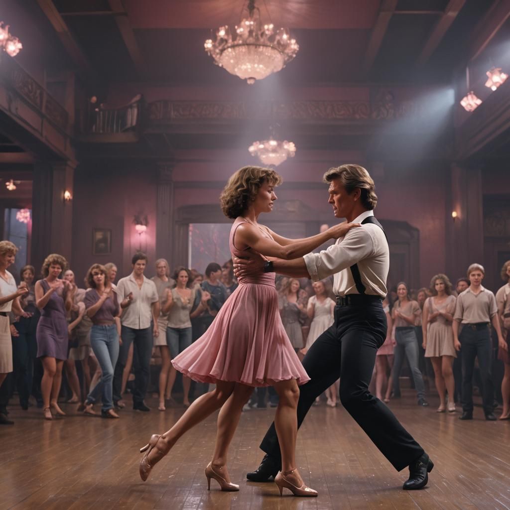 Patrick Swayze, jennifer grey, dirty dance, scene they are dirty dancing 2