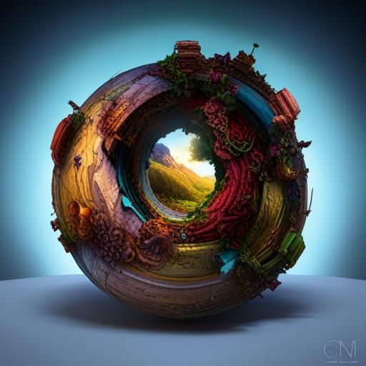 Hyperrealistic O'Neill Cylinder in 8k Resolution