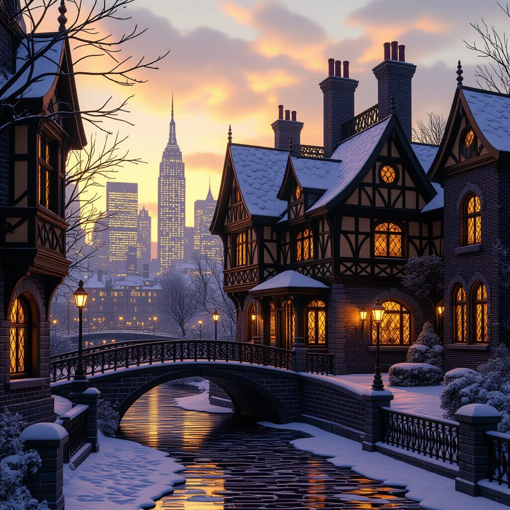 Dark Fantasy Winter Landscape in Greenwich, NY