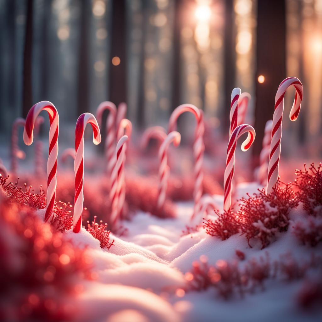 Sunrise Over Candy Cane Forest: Professional Photography
