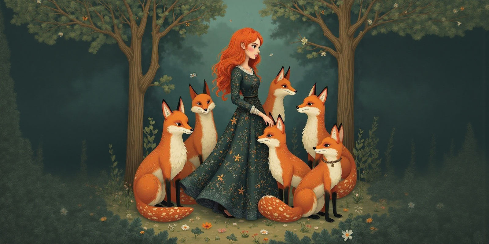 Fox in Rassouli-Inspired Style