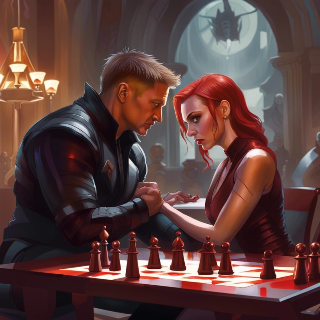 Hawkeye's & Black Widow's Flirtatious Chess Duel