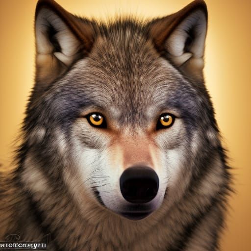 Striking Wolf Girl Portrait in Studio Lighting