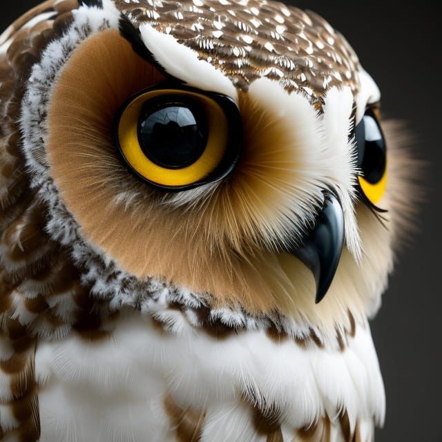 Majestic Cute Owl in 3D Render