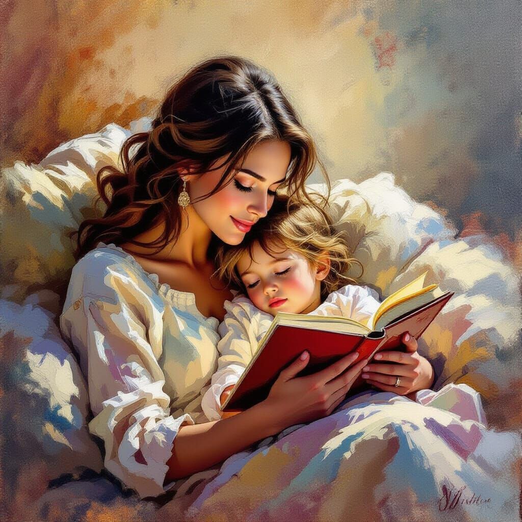 Reading a bedtime story