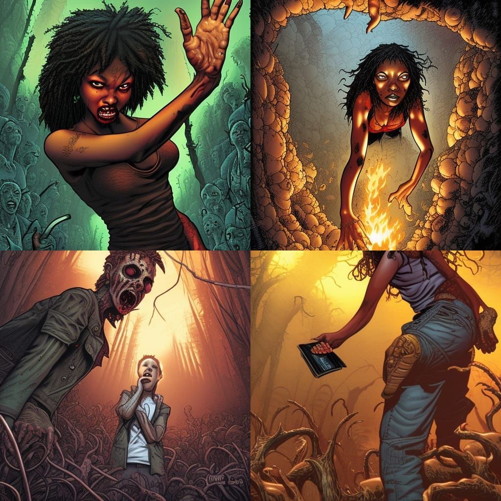 Janisha's Zombie Pit: A Comic Book Art Adventure