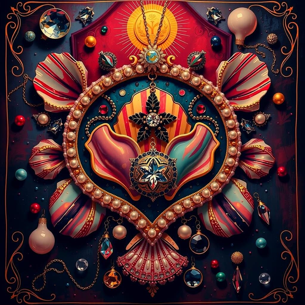 Hyperrealistic Gelato Colors with Pearls and Gemstones