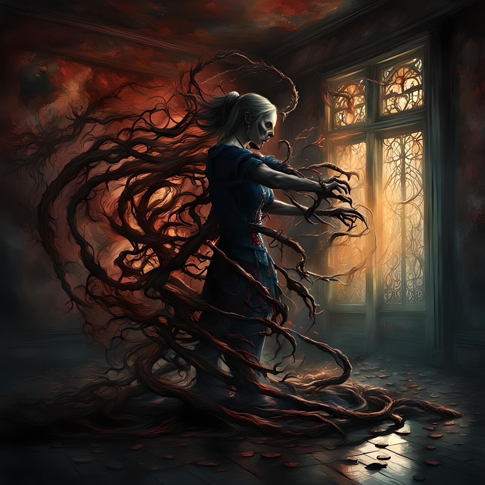 Intricate Matte Painting of Everlasting Spinal Pain