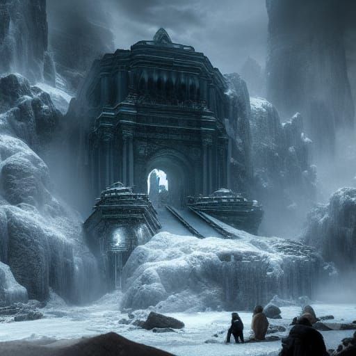 Epic Ice Monster in a Dramatic Digital Painting