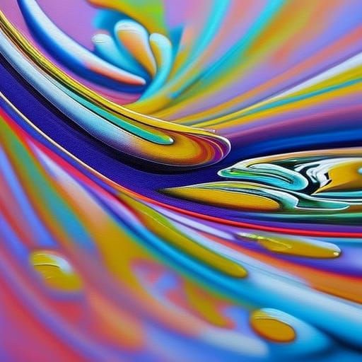Colorful Water Drops in Graffiti Style