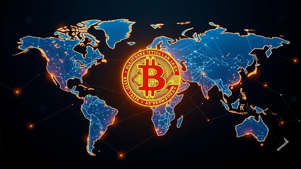 Global Network of Bitcoin Transactions in a Vibrant World Ma...