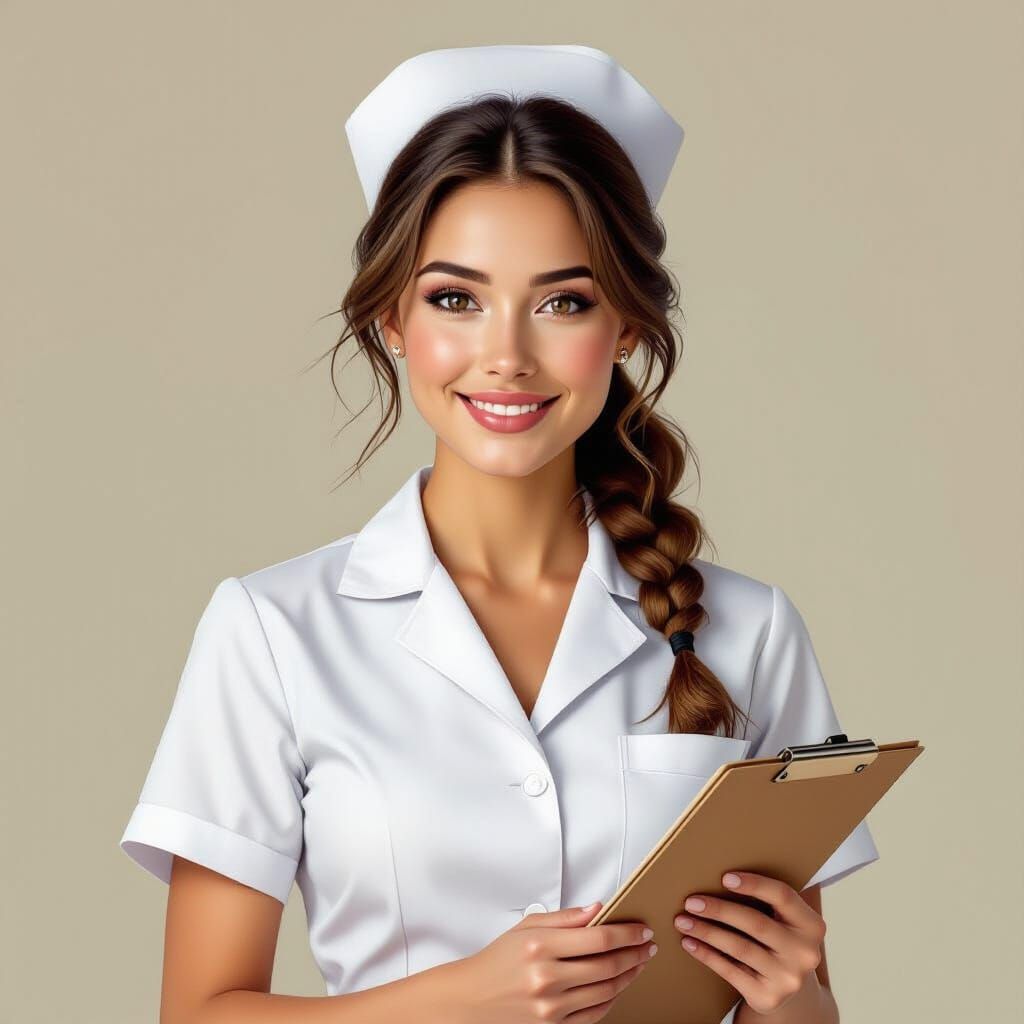 Nurse Portrait Inspired by Whimsical Realism