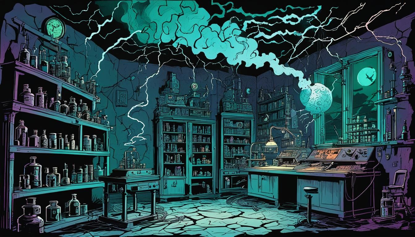 Inside (castles laboratory:1.2)
(Dr.Frankenstein's:1.5),
Electric+mechanisms+scientific experiment,..