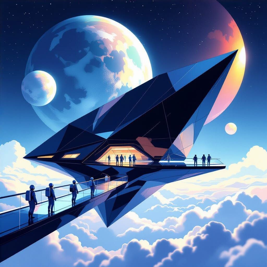 Futuristic Space Academy on Habitable Moons