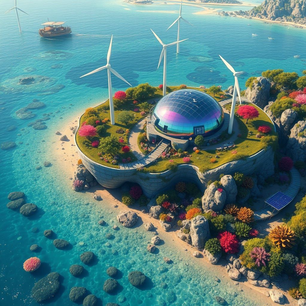 Ethereal Eco-Settlement Shines with Whimsical Nature