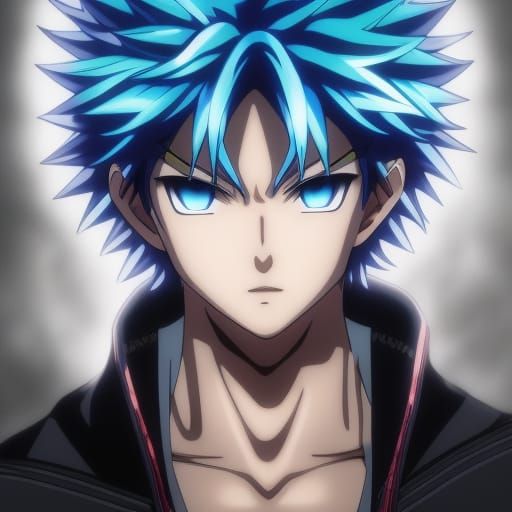 Anime Portrait: Electric White-Haired Male in Fantasycore St...