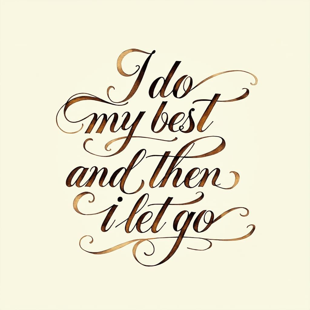 Elegant Copperplate Lettering on Cream Background