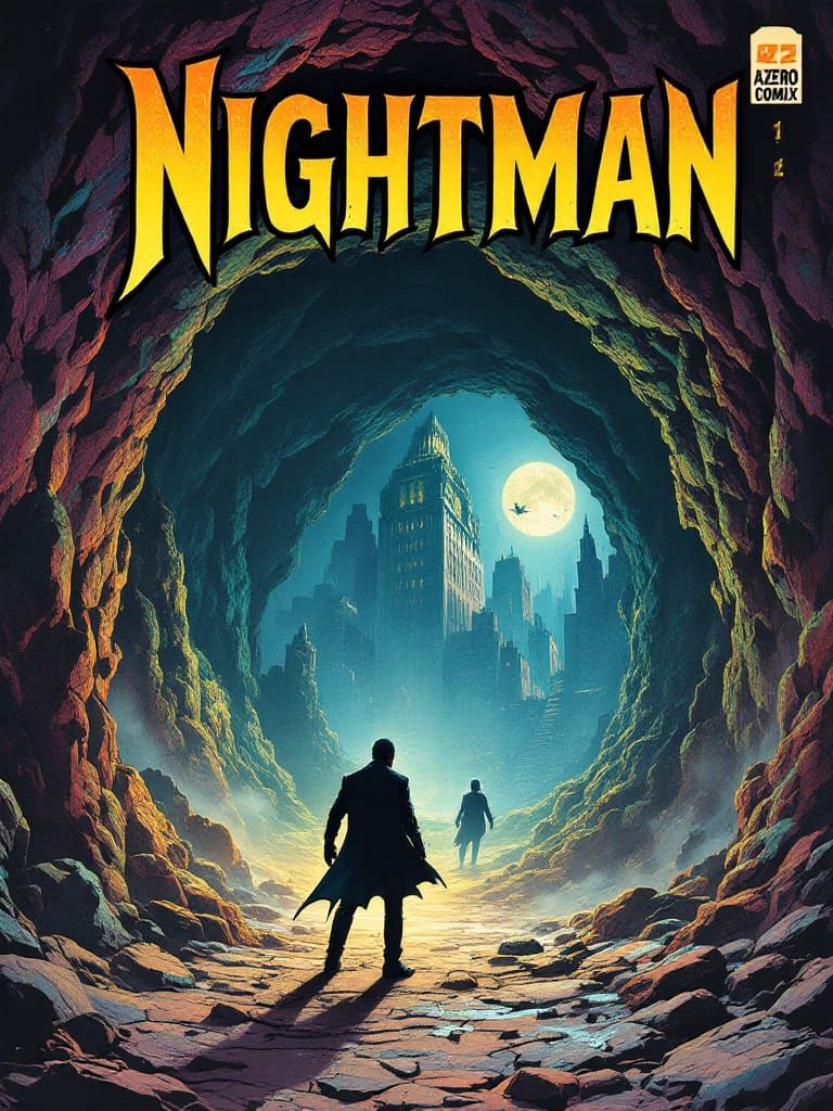 Nightman Comic Book Cover: 1930s Bank Heist