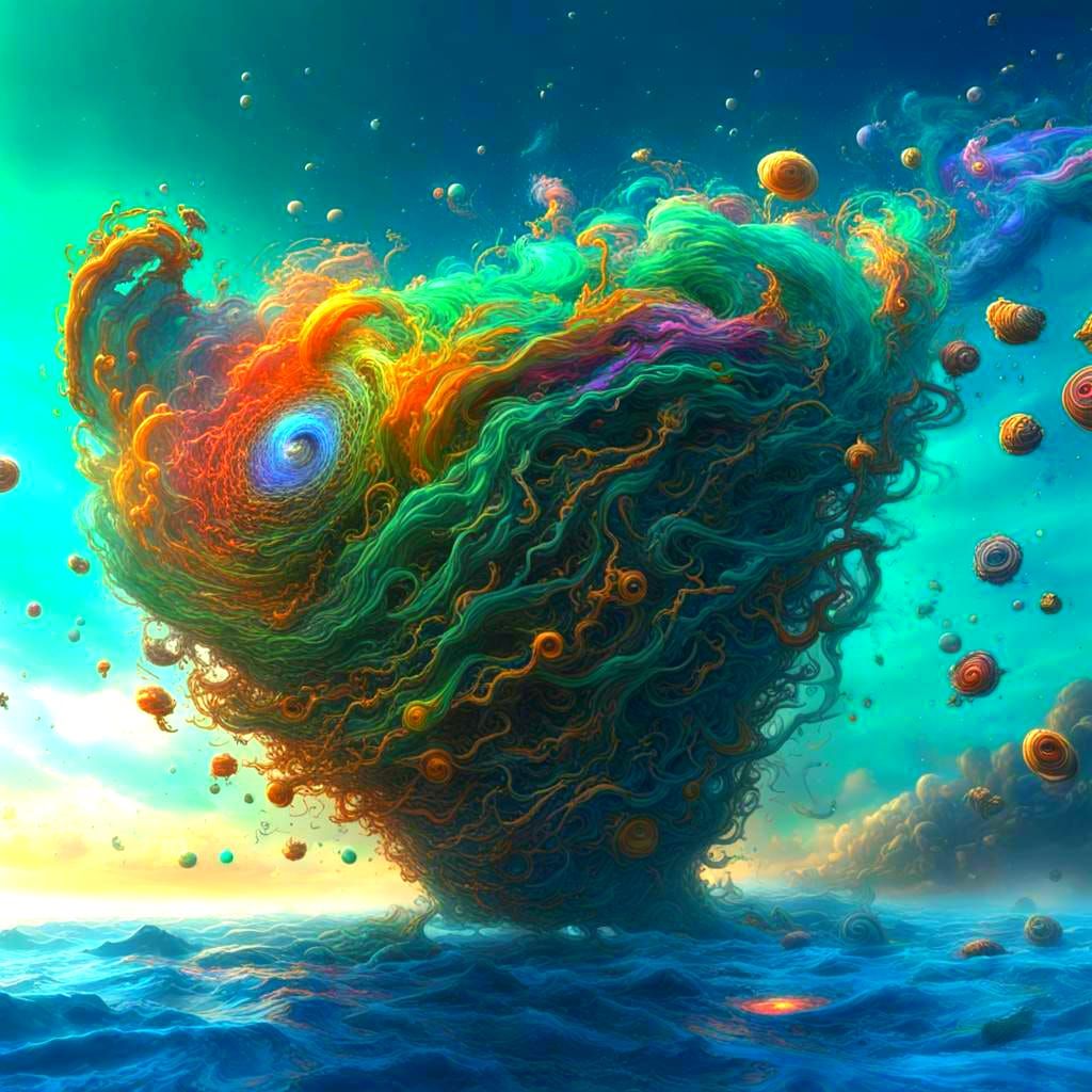 Ocean Plastic Galaxy: Detailed Fantasy Concept Art