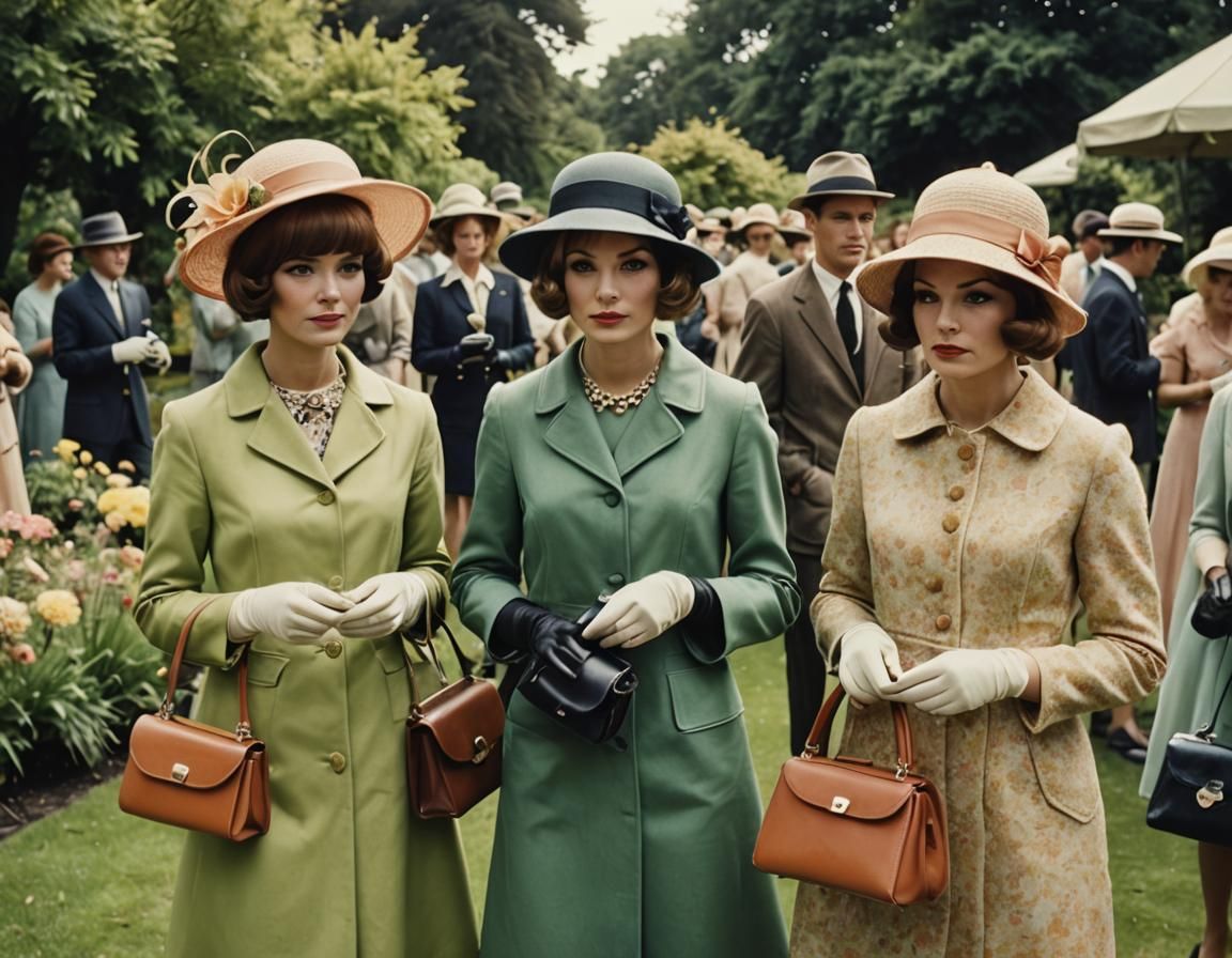 1960s Garden Party: Women in Pillbox Hats
