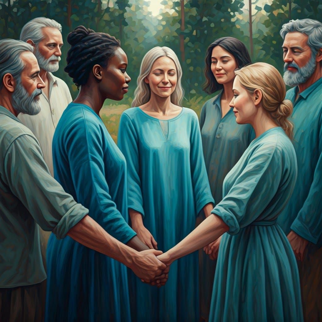 Circle of Containment and Love in a Peaceful Nature Scene