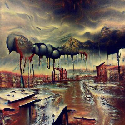 Gory Surrealism: Post-Apocalyptic Industrial Wasteland