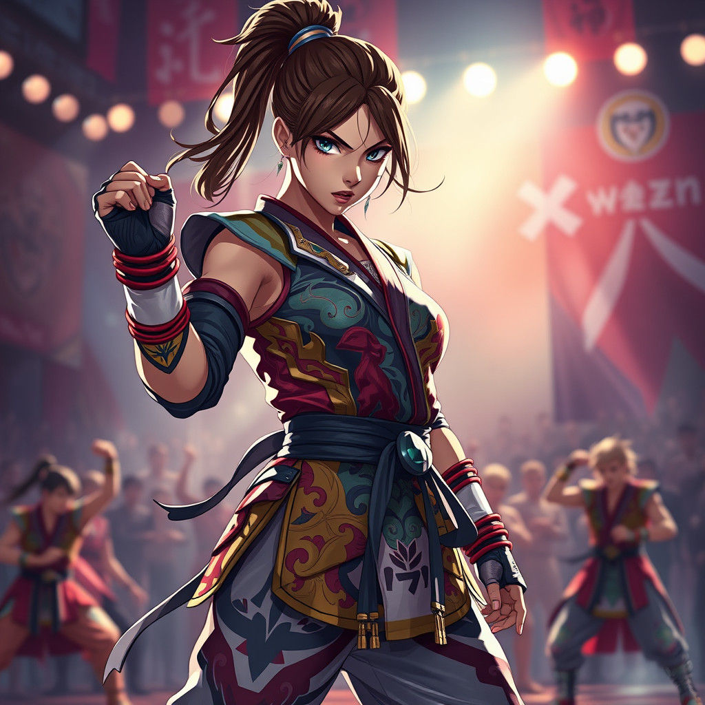 Fierce Fighter from Czech Republic in Anime Style