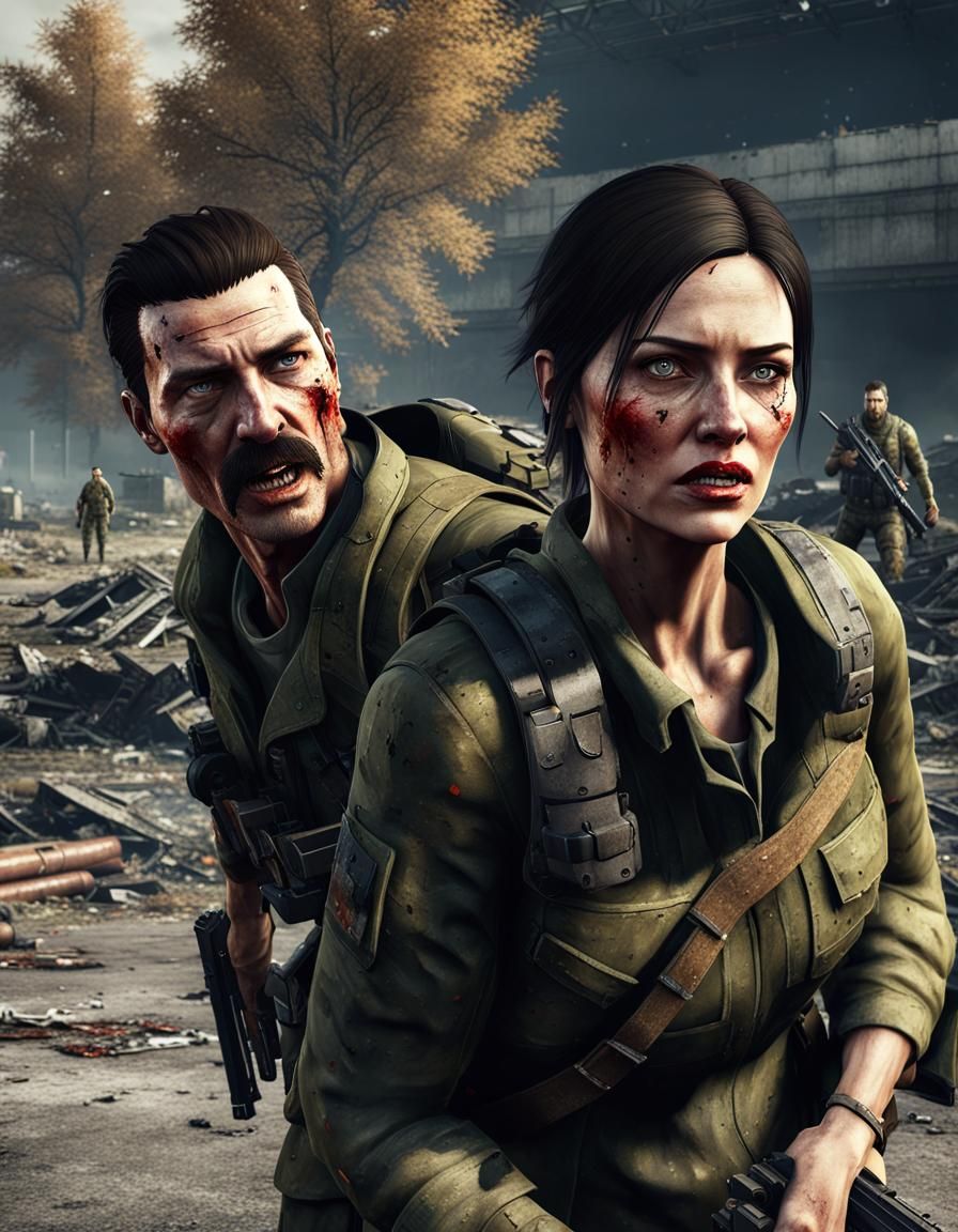 DayZ Survivors Defending Military Airfield in 3D