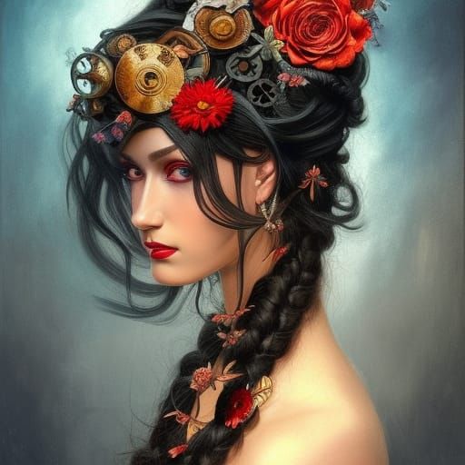 Neovictorian Beauty in Steampunk Style
