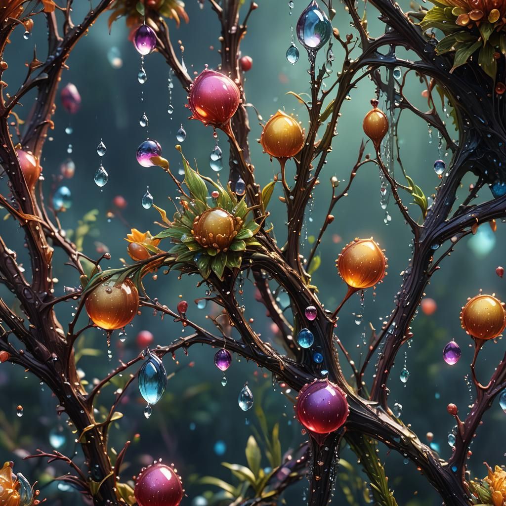 Fantastical Dew Drop in Detailed Matte Painting
