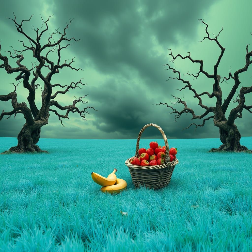 Surreal Landscapes in an Ethereal Atmosphere with Gnarled Tr...