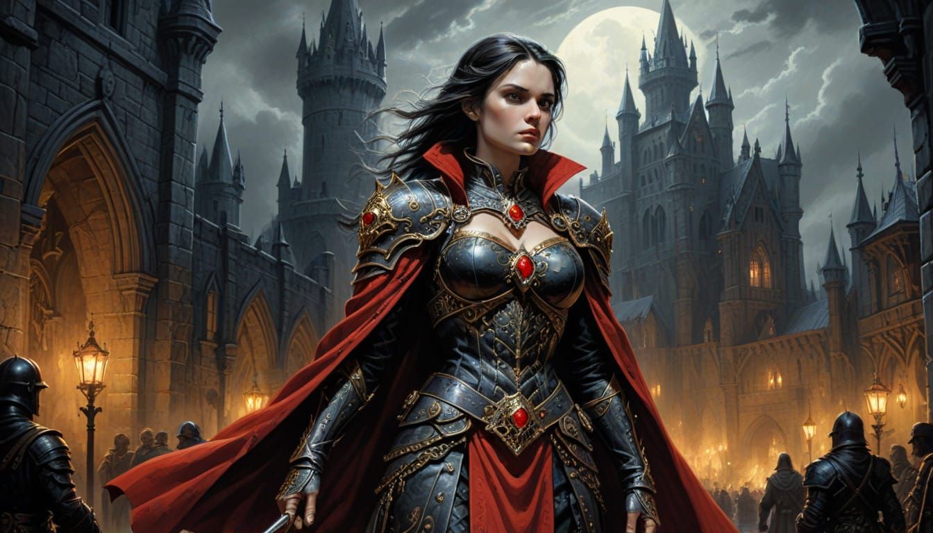 Warrior Queen in Dark Fantasy Armor