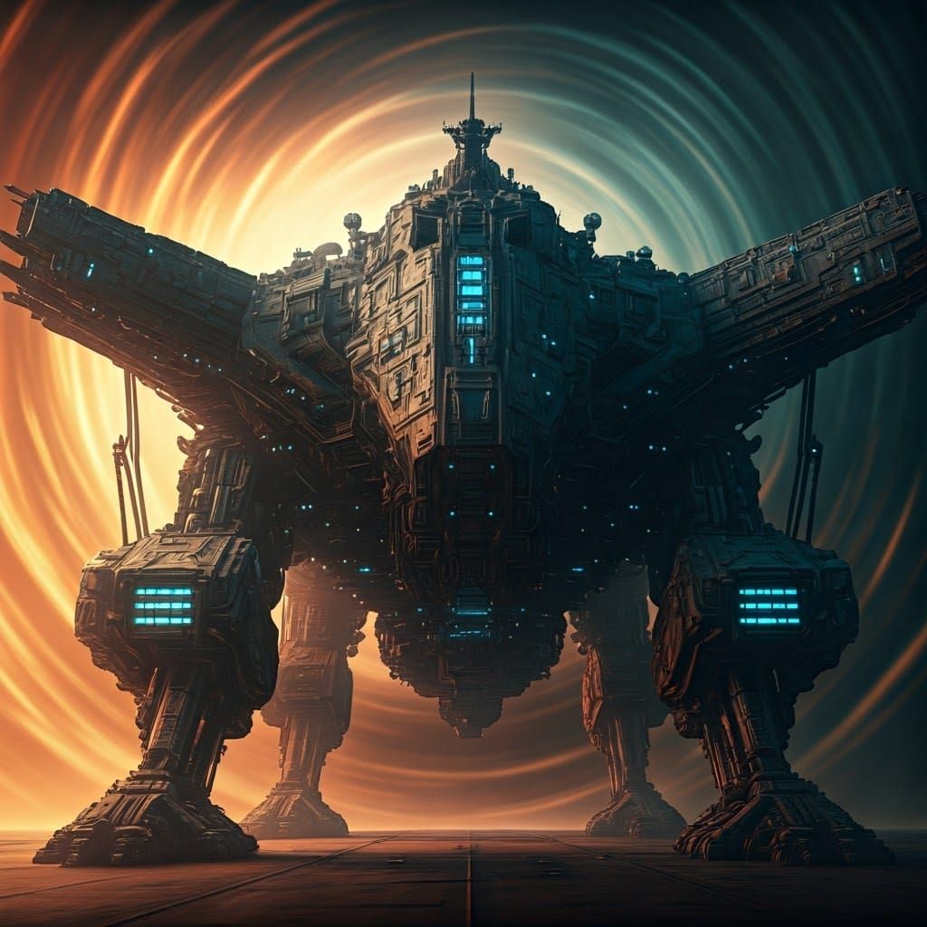 Gigantic Sci-Fi Megaship in Hyper-Realistic 8K