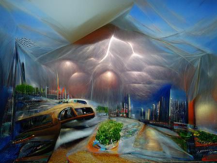 Hyperrealistic Confusion in a Retrofuturistic Thunderstorm