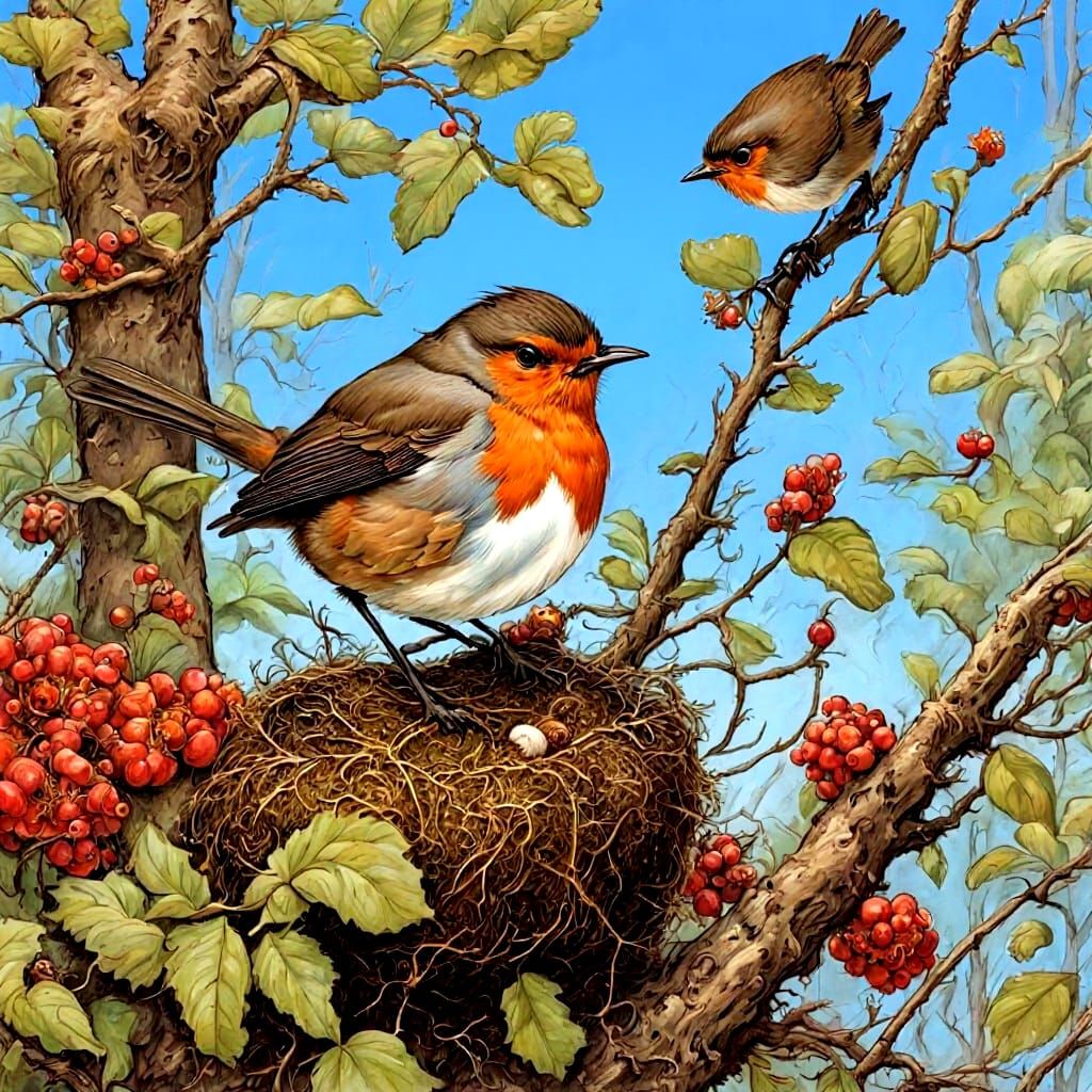 Rally round raucous robin rackham ๐ฆ๐ฆโโฌ๐๐ณ (search: bird, songbird)