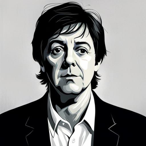 Paul McCartney Portrait, Digital Art Masterpiece