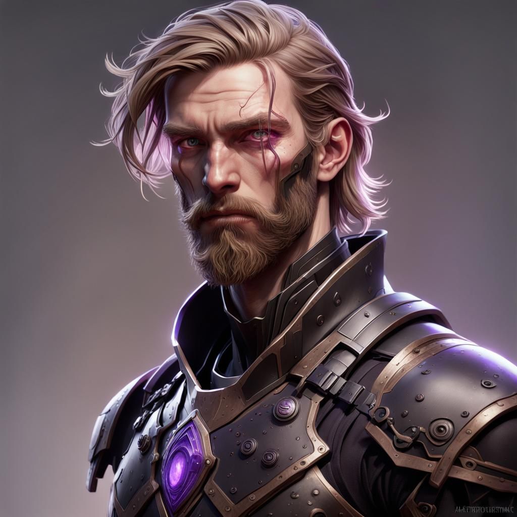 Oozing Armor Portrait in Hyperdetailed Digital Art