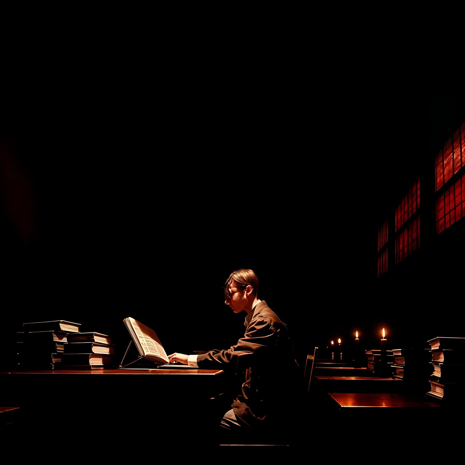 Surreal Horror Scene of Academic Despair