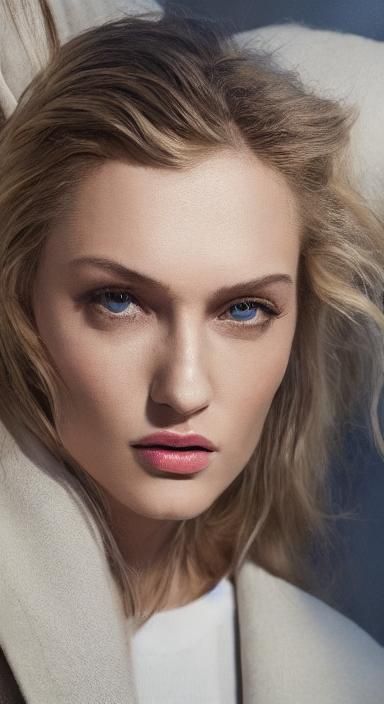 Photorealistic Portrait of a Blonde Woman in HDR