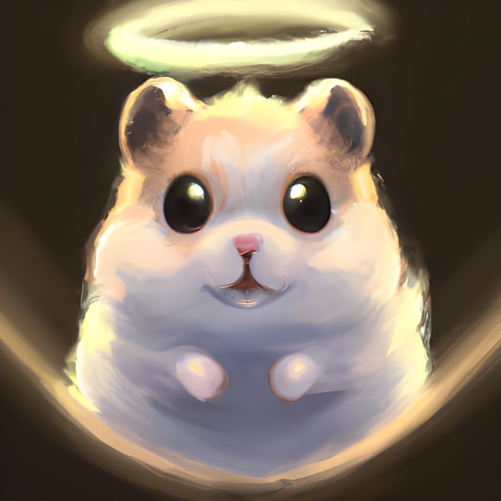 Adorable Chibi Hamster Portrait in Digital Illustration