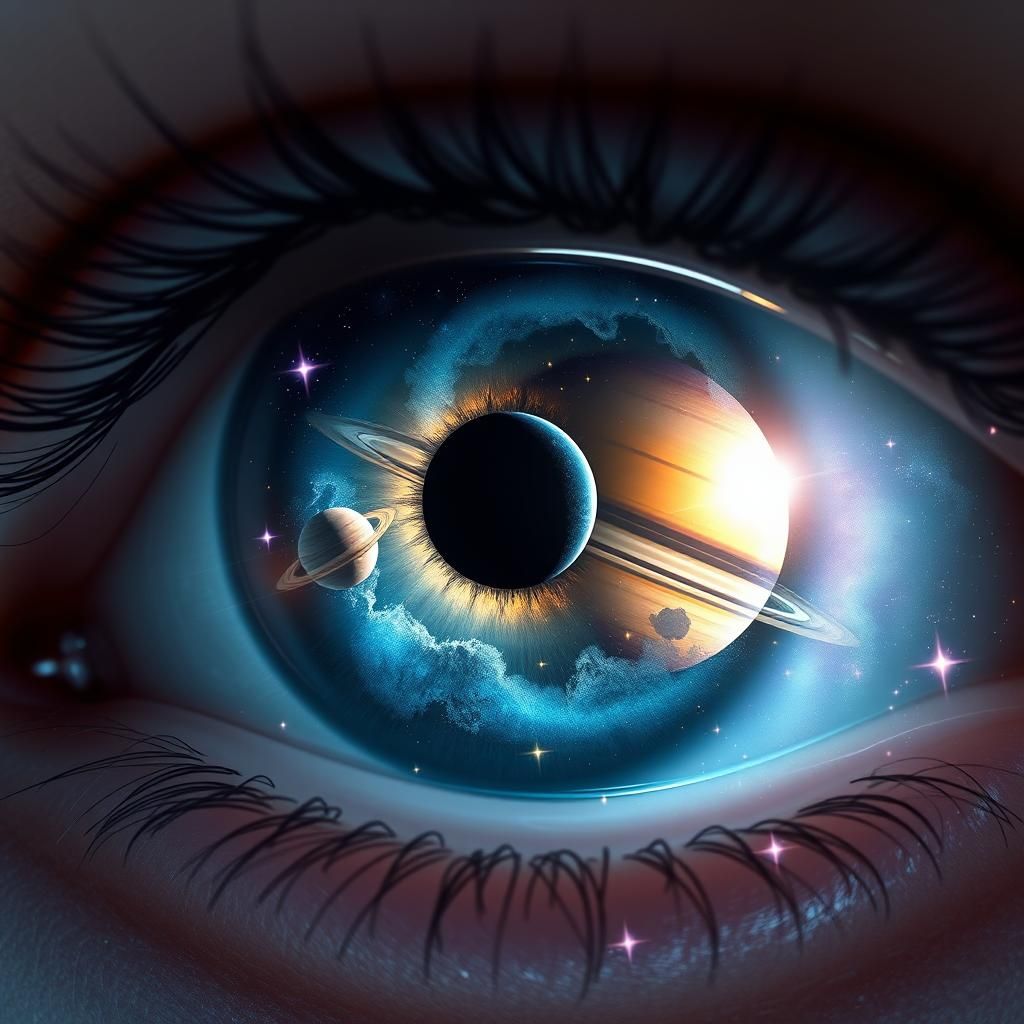 Galaxy Eye: Hyperrealistic Cosmic Nebula Masterpiece