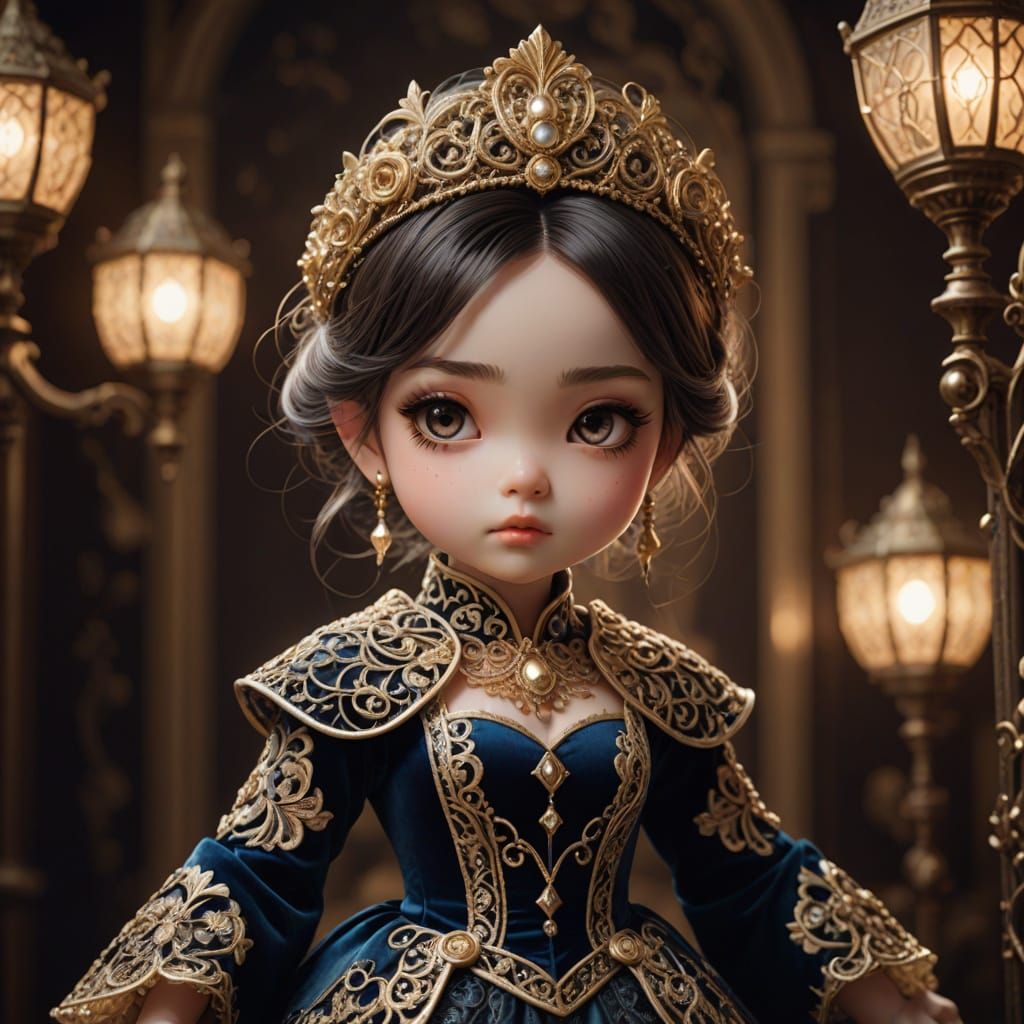 Vibrant Chibi Couture in Cinematic Hyperrealism