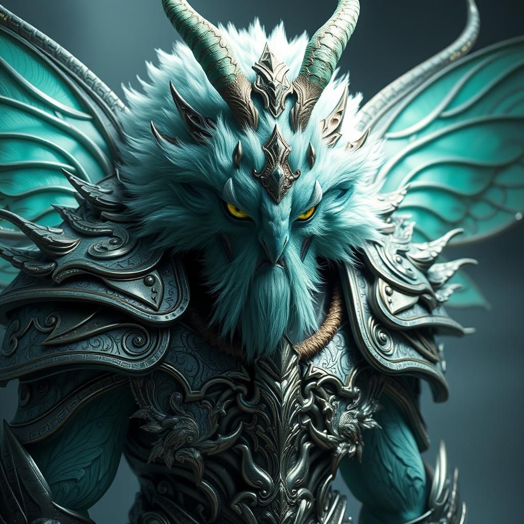 Luna Moth God in Elaborate Armor