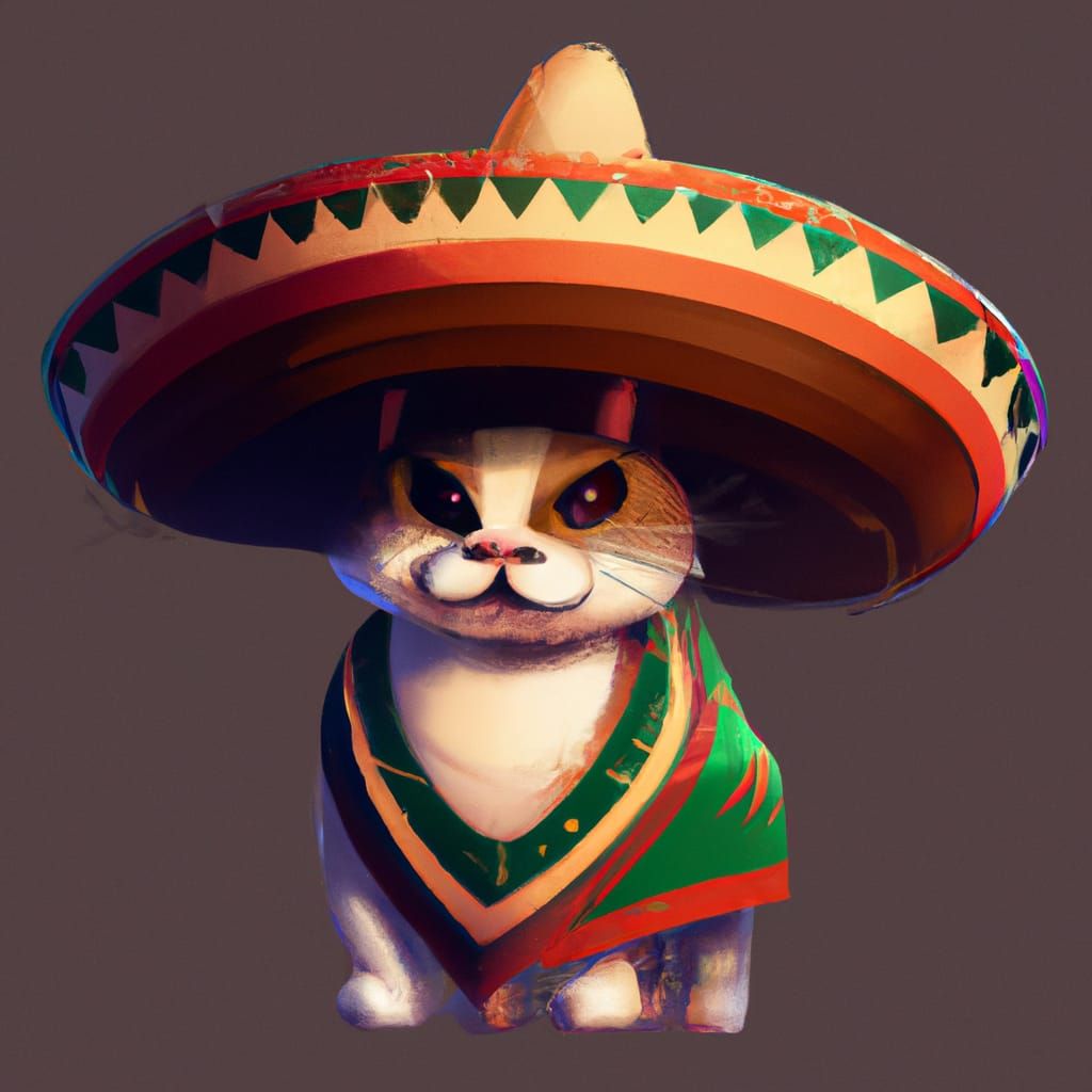 Cat in Sombrero and Pancho: Champion