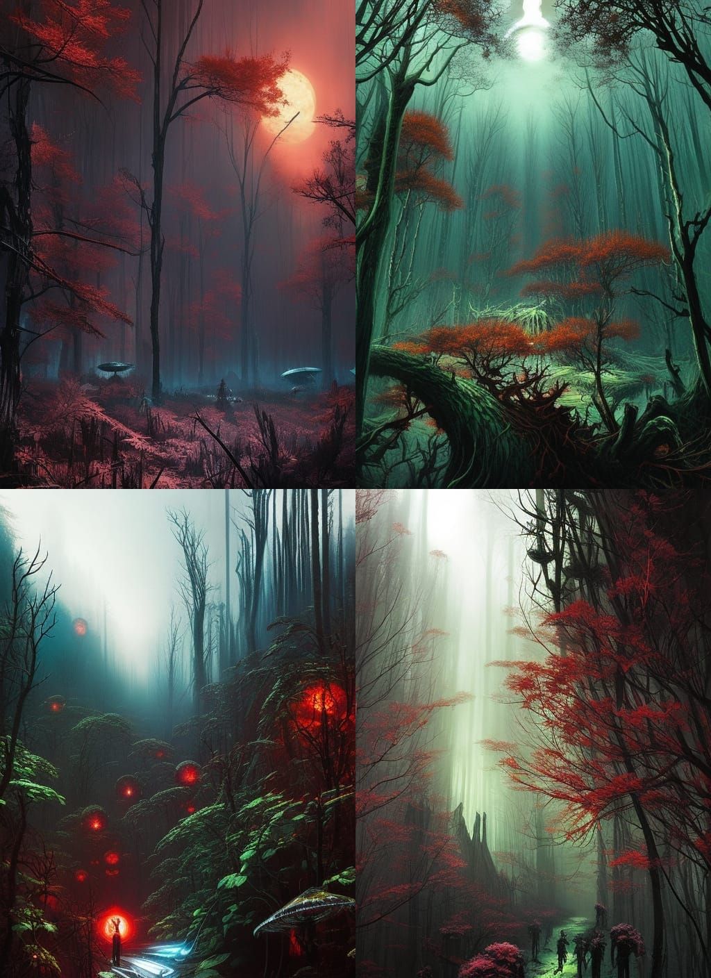 Biomechanical Forest of Mutated Flesh and Bone